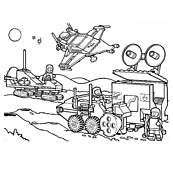 coloriage astronaute lego